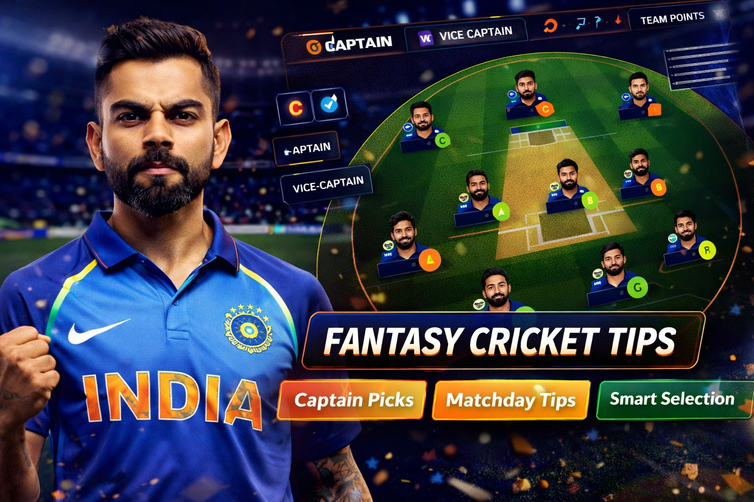 Come Cric Hub role based fantasy cricket checklist